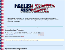 Tablet Screenshot of fallenheroesmemorial.com